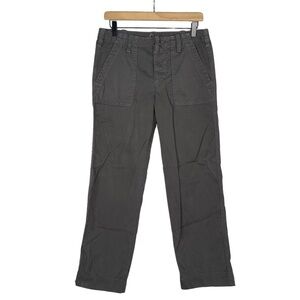 Vince Fatigue Pant 27 High Rise Straight Leg Cotton Utility Gray
